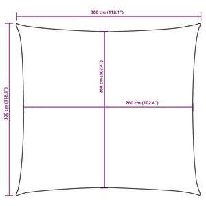 Sonnensegel Oxford-Gewebe Quadratisch 3x3 m Beige