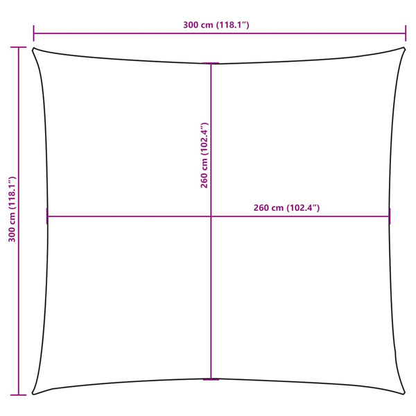 Sonnensegel Oxford-Gewebe Quadratisch 3x3 m Beige