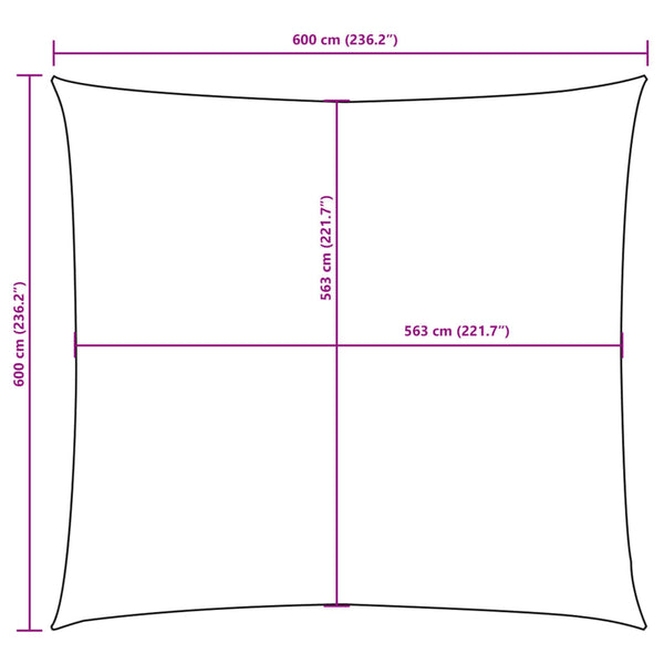 Sonnensegel Oxford-Gewebe Quadratisch 6x6 m Beige