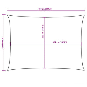 Sonnensegel Oxford-Gewebe Rechteckig 2,5x4,5 m Beige
