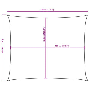 Sonnensegel Oxford-Gewebe Rechteckig 3,5x4,5 m Beige
