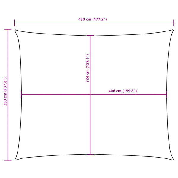 Sonnensegel Oxford-Gewebe Rechteckig 3,5x4,5 m Beige