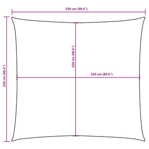 Sonnensegel Oxford-Gewebe Quadratisch 2,5x2,5 m Cremeweiß