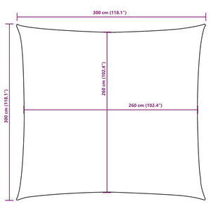 Sonnensegel Oxford-Gewebe Quadratisch 3x3 m Creme