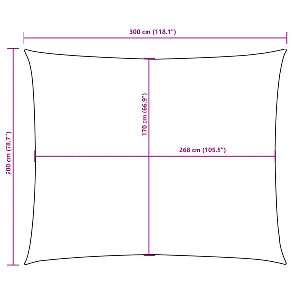 vidaXL Voile d'ombrage rectangulaire en tissu Oxford 2x3 m Crème
