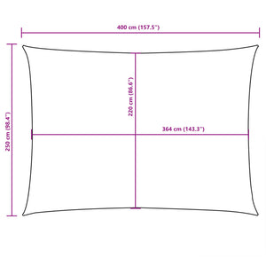 vidaXL Voile d'ombrage Tissu Oxford Rectangulaire 2,5x4 m Crème