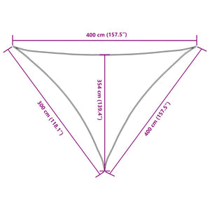 Sonnensegel Oxford-Gewebe Dreieckig 3x4x4 m Creme
