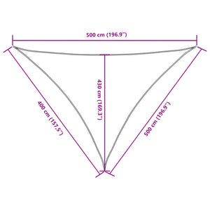 Sonnensegel Oxford-Gewebe Dreieckig 4x5x5 m Creme