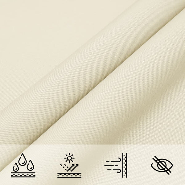 Sonnensegel Oxford-Gewebe Dreieckig 4x5x6,4 m Creme