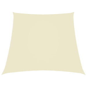 Sonnensegel Oxford-Gewebe Trapezförmig 2/4x3 m Cremeweiß