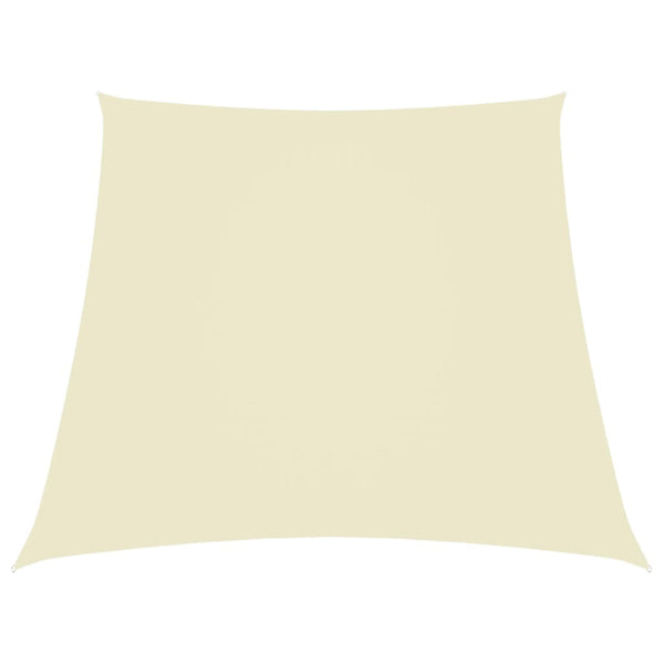 Sonnensegel Oxford-Gewebe Trapezförmig 2/4x3 m Cremeweiß