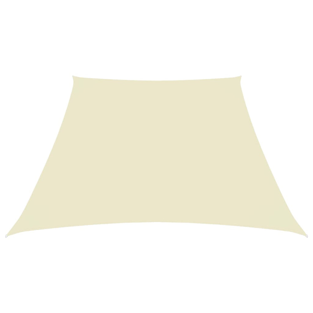 Sonnensegel Oxford-Gewebe Trapezförmig 2/4x3 m Cremeweiß