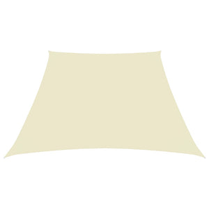 Sonnensegel Oxford-Gewebe Trapezförmig 2/4x3 m Cremeweiß