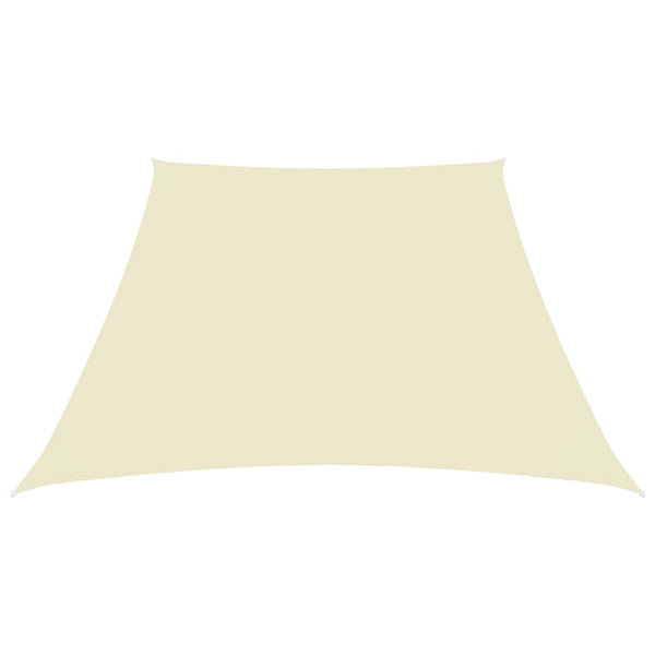 Sonnensegel Oxford-Gewebe Trapezförmig 2/4x3 m Cremeweiß