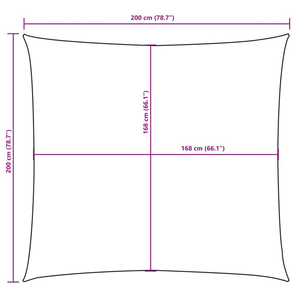 Sonnensegel Oxford-Gewebe Quadratisch 2x2 m Weiß