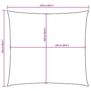 Sonnensegel Oxford-Gewebe Quadratisch 2,5x2,5 m Weiß