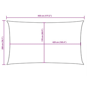 Sonnensegel Oxford-Gewebe Rechteckig 2x4,5 m Weiß