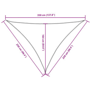Sonnensegel Oxford-Gewebe Dreieckig 2,5x2,5x3,5 m Weiß