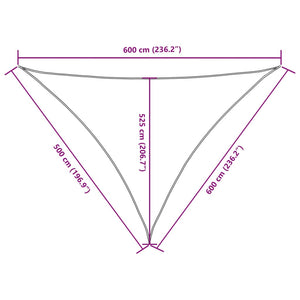 Sonnensegel Oxford-Gewebe Dreieckig 5x6x6 m Weiß