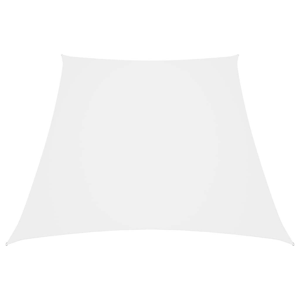 vidaXL Voile d'ombrage en tissu Oxford trapézoïdal 2/4x3 m Blanc