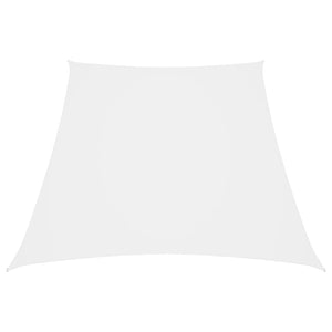 vidaXL Voile d'ombrage en tissu Oxford Forme trapézoïdale 3/4x3 m Blanc