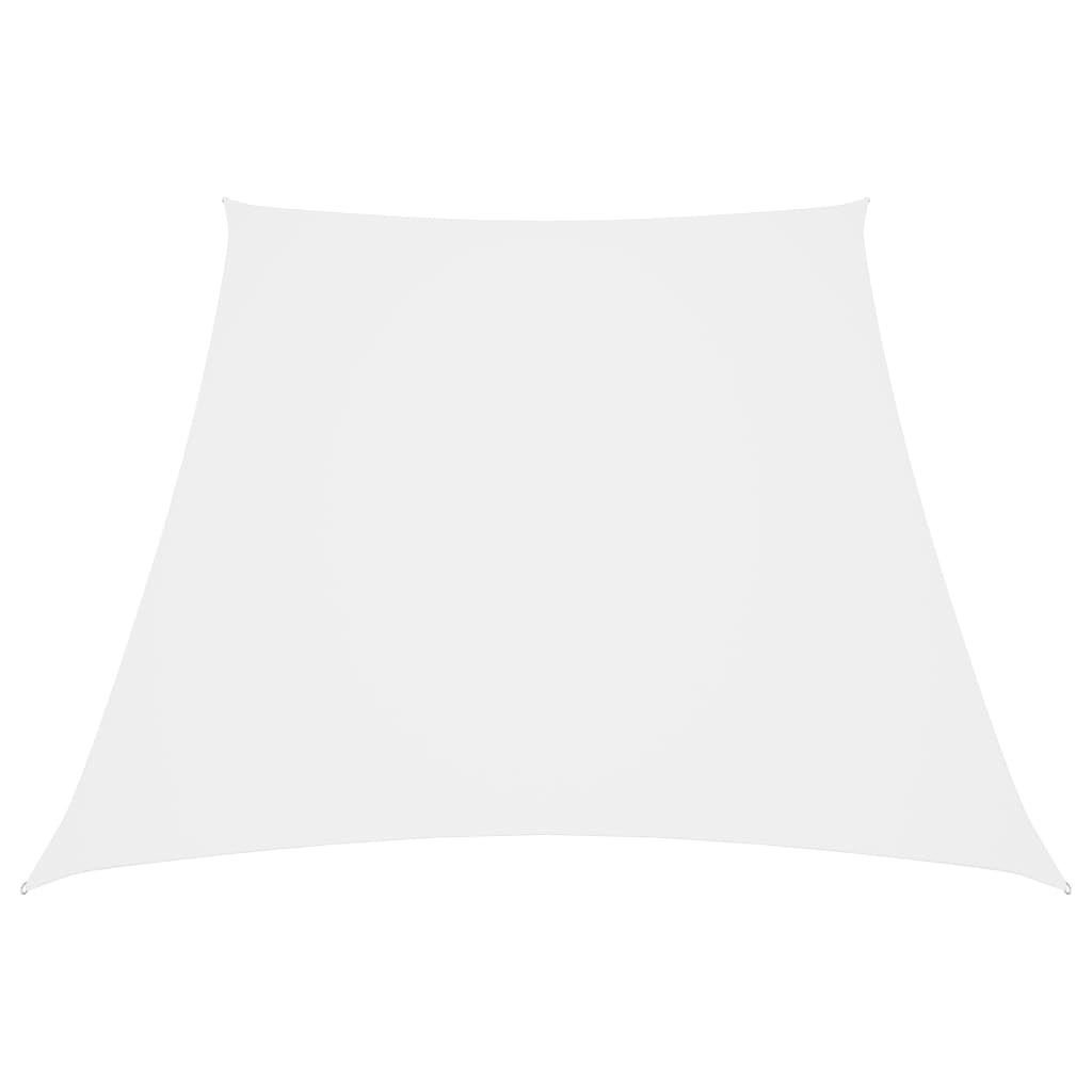 vidaXL Voile d'ombrage en tissu Oxford Forme trapézoïdale 3/4x3 m Blanc