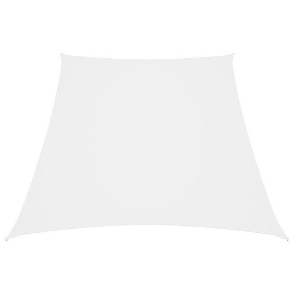 vidaXL Voile d'ombrage en tissu Oxford Forme trapézoïdale 3/4x3 m Blanc