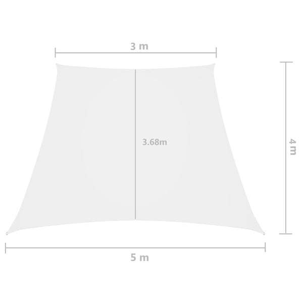 Sonnensegel Oxford-Gewebe Trapezförmig 3/5x4 m Weiß
