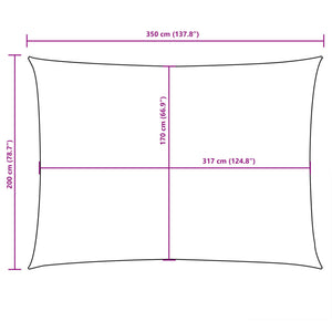 Sonnensegel Oxford-Gewebe Rechteckig 2x3,5 m Terrakotta-Rot