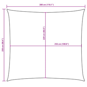 Sonnensegel Oxford-Gewebe Rechteckig 2,5x3 m Terrakotta-Rot
