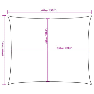 Sonnensegel Oxford-Gewebe Rechteckig 5x6 m Terrakotta-Rot