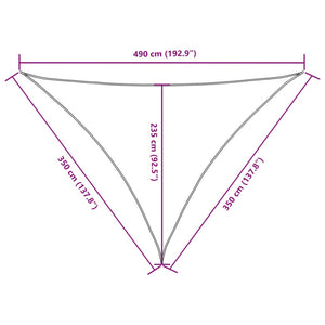 Sonnensegel Oxford-Gewebe Dreieckig 3,5x3,5x4,9m Terrakottarot