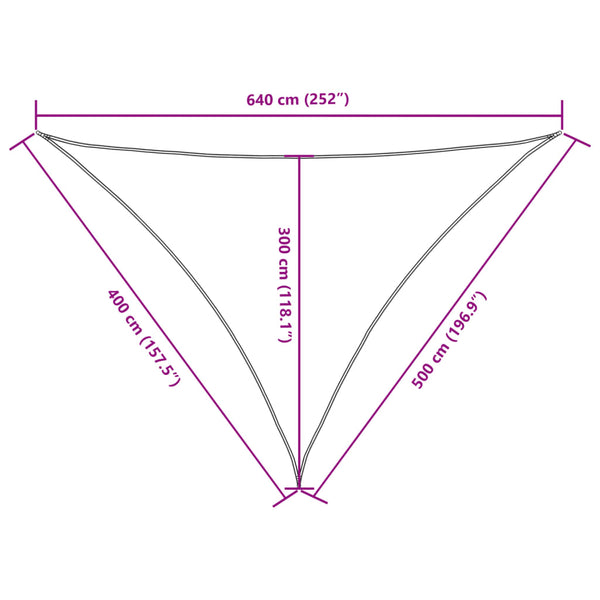 Sonnensegel Oxford-Gewebe Dreieckig 4x5x6,4 m Terrakotta-Rot