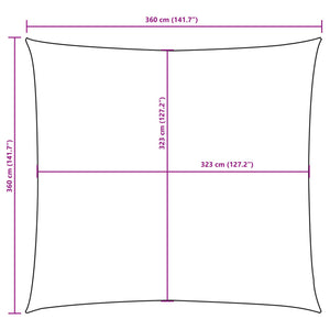 Sonnensegel Oxford-Gewebe Quadratisch 3,6x3,6 m Taupe