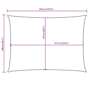 Sonnensegel Oxford-Gewebe Rechteckig 2x3,5 m Taupe