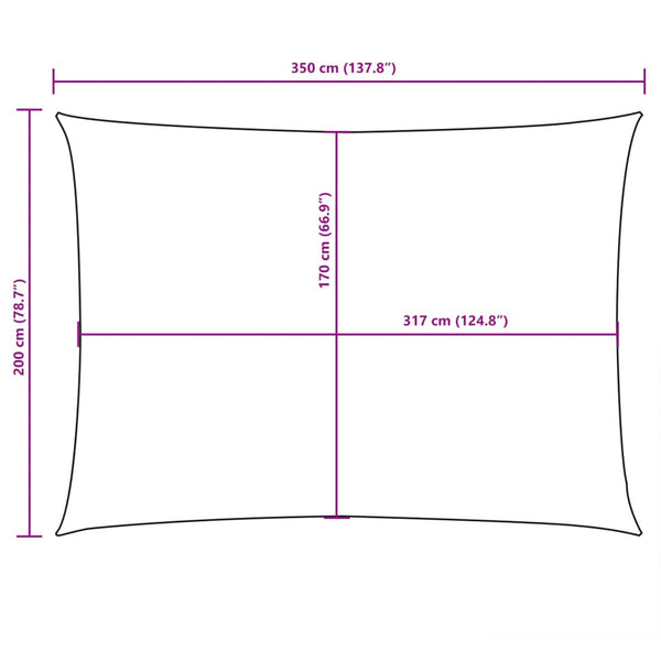 Sonnensegel Oxford-Gewebe Rechteckig 2x3,5 m Taupe