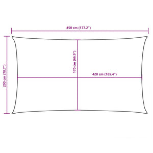 Sonnensegel Oxford-Gewebe Rechteckig 2x4,5 m Taupe