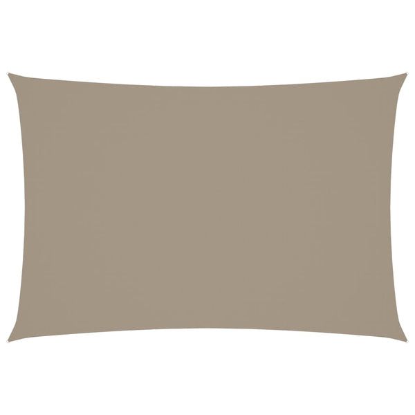 Sonnensegel Oxford-Gewebe Rechteckig 3x5 m Taupe