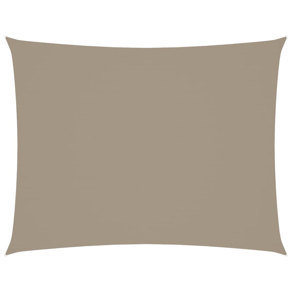Sonnensegel Oxford-Gewebe Rechteckig 3x6 m Taupe