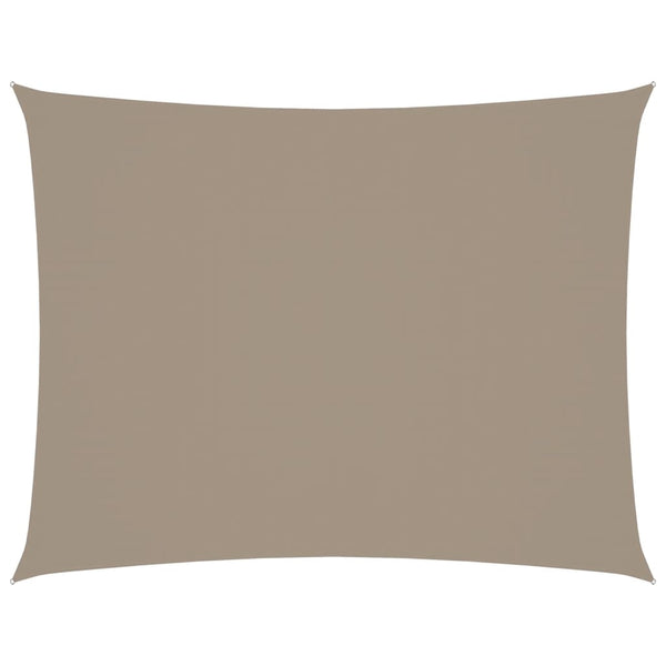 Sonnensegel Oxford-Gewebe Rechteckig 3,5x4,5 m Taupe
