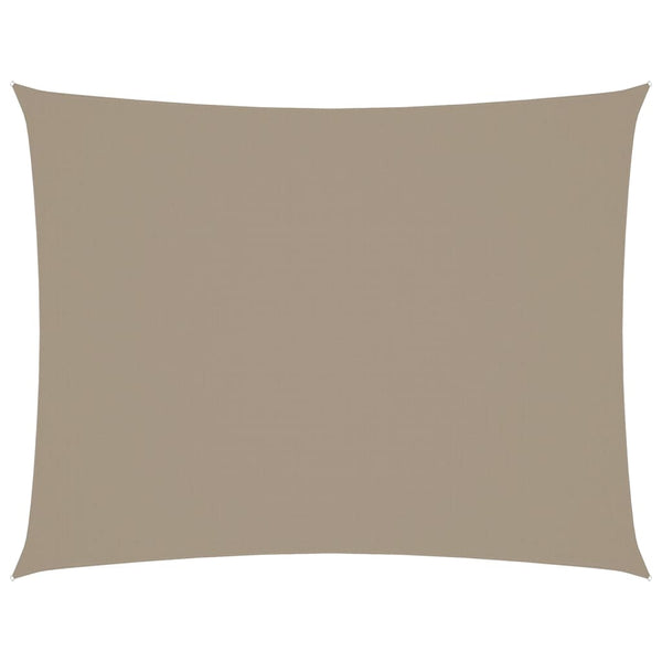 Sonnensegel Oxford-Gewebe Rechteckig 3,5x5 m Taupe