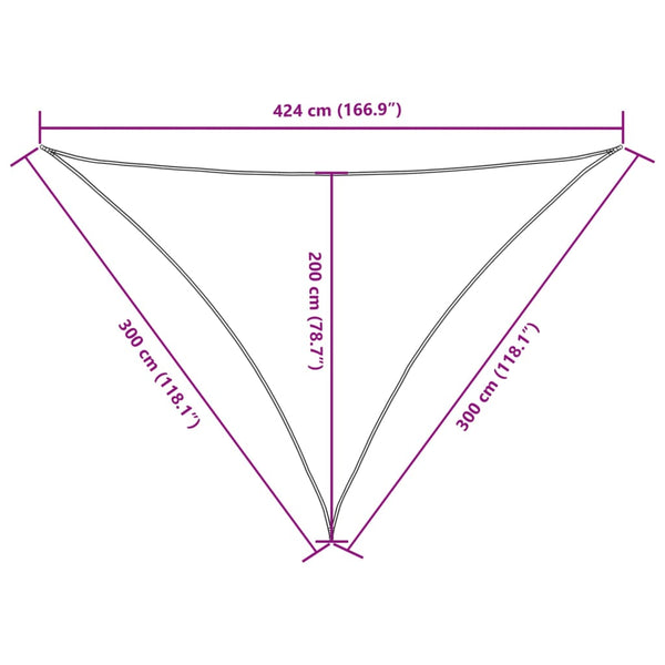 Sonnensegel Oxford-Gewebe Dreieckig 3x3x4,24 m Taupe