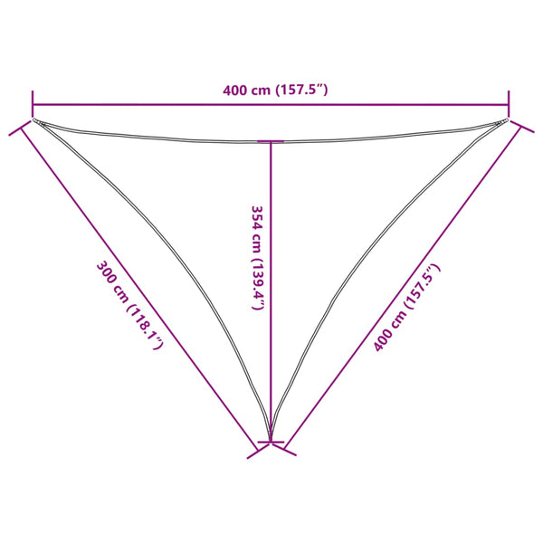Sonnensegel Oxford-Gewebe Dreieckig 3x4x4 m Taupe
