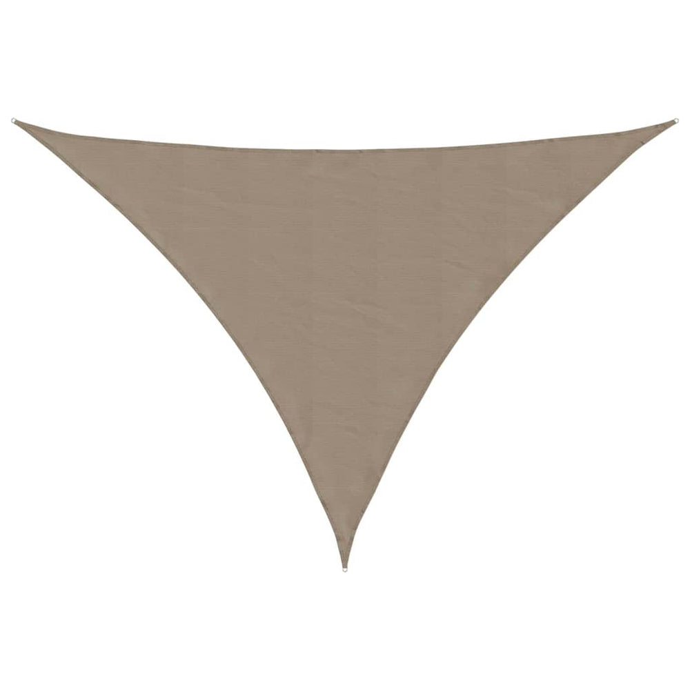 vidaXL Sun Shade Sail Oxford Fabric Triangular 3.5x3.5x4.9 m Taupe