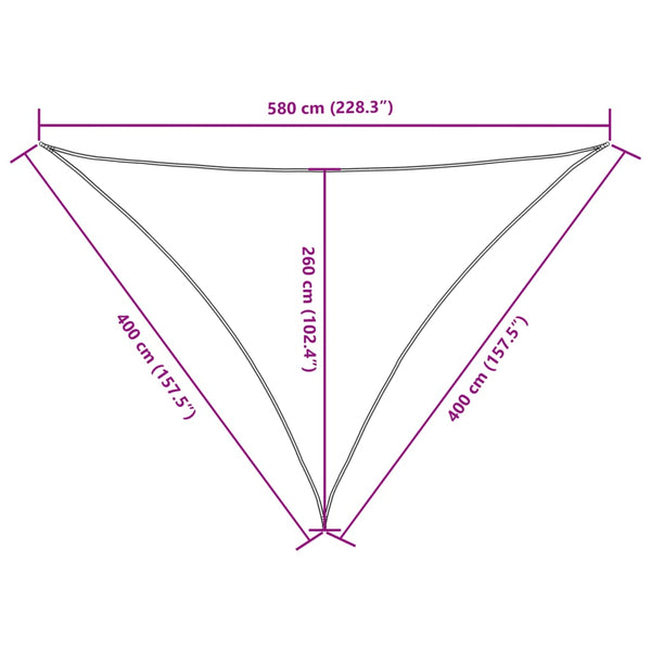 Sonnensegel Oxford-Gewebe Dreieckig 4x4x5,8 m Taupe