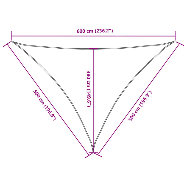 Sonnensegel Oxford-Gewebe Dreieckig 5x5x6 m Taupe