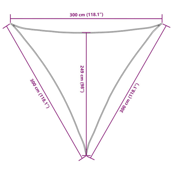 Sonnensegel Oxford-Gewebe Dreieckig 3x3x3 m Dunkelgrün