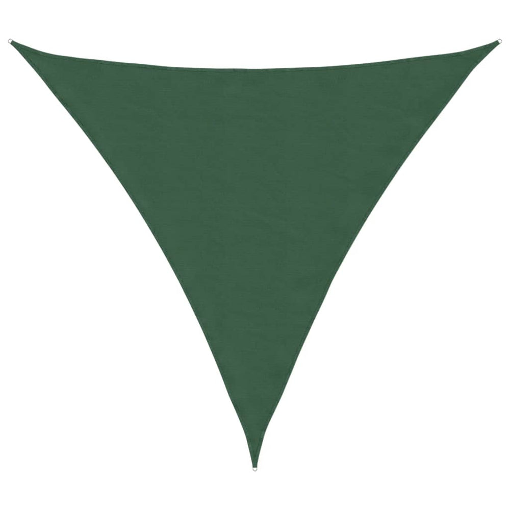 vidaXL Sun Shade Sail Oxford Fabric Triangular 4x4x4 m Dark Green