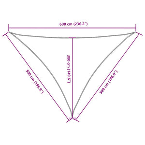 Sonnensegel Oxford-Gewebe Dreieckig 5x5x6 m Dunkelgrün