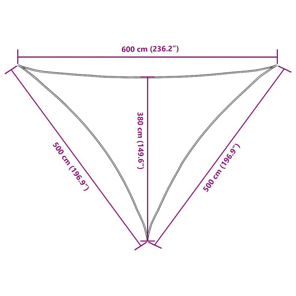 Sonnensegel Oxford-Gewebe Dreieckig 5x5x6 m Dunkelgrün